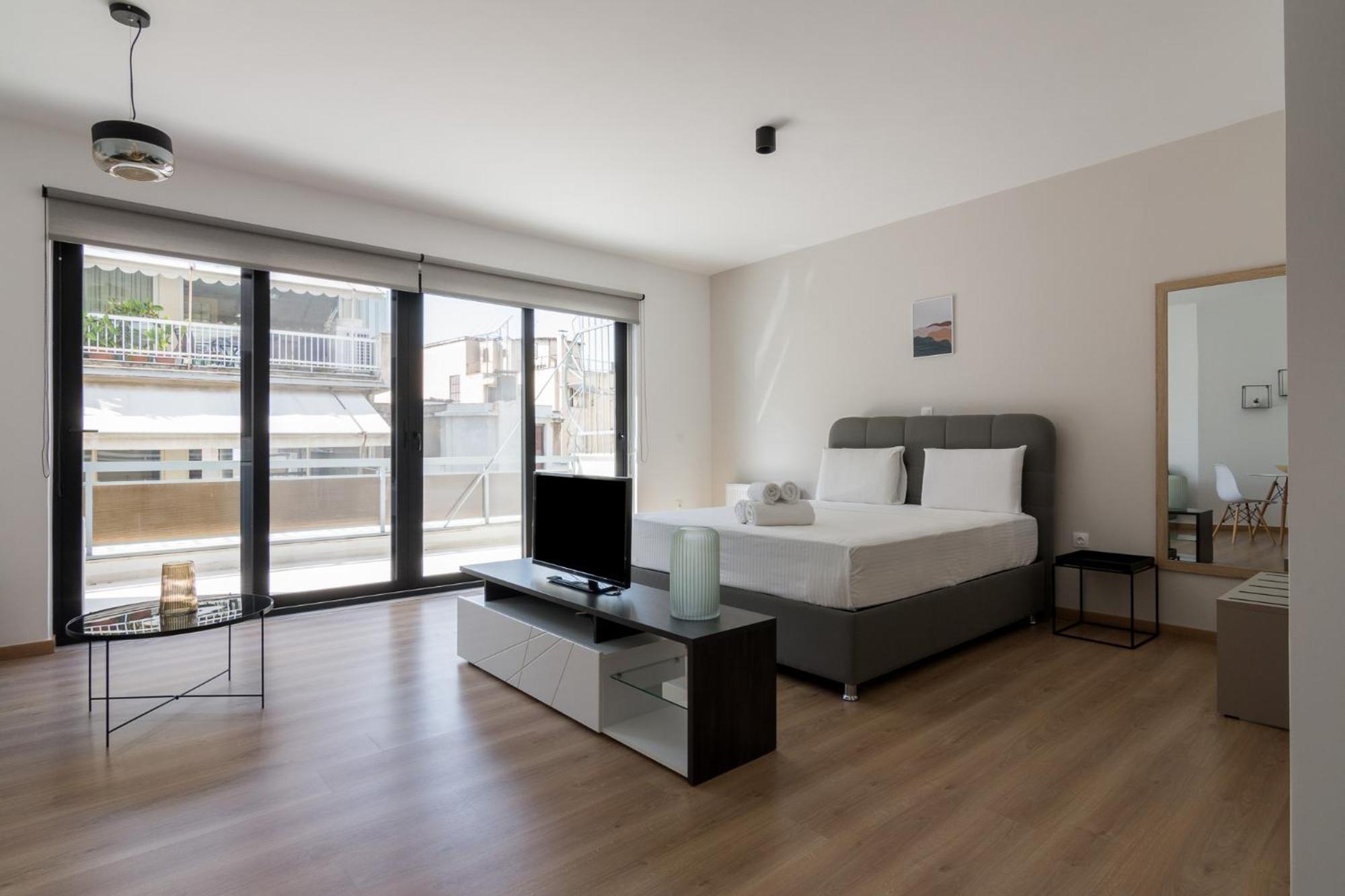 Leochares Lifestyle Apartments - Self Check-In Atény Pokoj fotografie